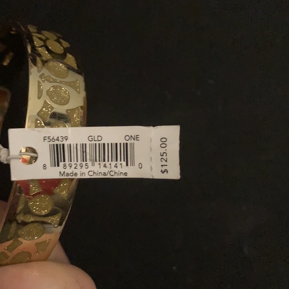 NWT Authentic Coach Gold Goldstone Bangle Bracelet - Picture 11 of 15